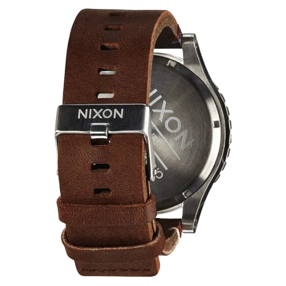 Nixon 51-30 Chronograph Black Dial Brown Leather Strap Watch for Men - A124-019