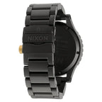 Nixon 51-30 Chronograph Black Dial Black Steel Strap Watch for Men - A083-1041