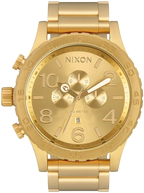 Nixon 51-30 Chrono Gold Dial Gold Steel Strap Watch for Men - A083-502