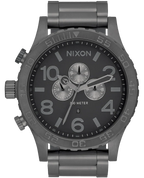Nixon 51-30 Chronograph Grey Dial Grey Steel Strap Watch for Men - A083-1062