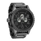Nixon 51-30 Chronograph Grey Dial Grey Steel Strap Watch for Men - A083-1062