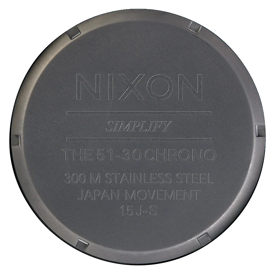 Nixon 51-30 Chronograph Grey Dial Grey Steel Strap Watch for Men - A083-1062