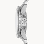 Emporio Armani Diver Chronograph Quartz Black Dial Silver Steel Strap Watch For Men - AR11360