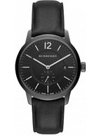 Burberry The Classic Black Dial Black Leather Strap Watch for Men - BU10003