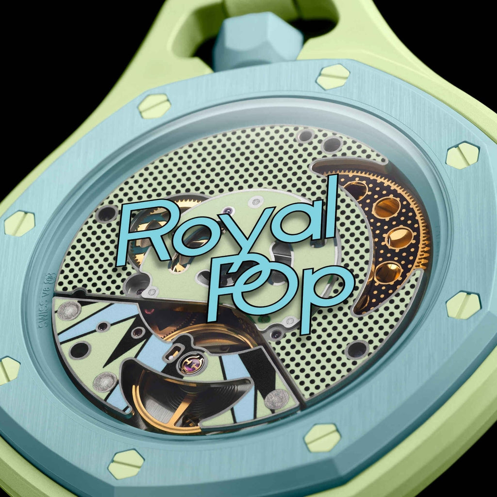 Swatch x AP Royal Pop Lime Green Dial Lime Green leather Lanyard Watch for Men - Blaue Acht