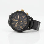 Nixon 51-30 Chronograph Black Dial Black Steel Strap Watch for Men - A083-1041