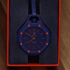 Swatch x AP Royal Pop Blue Dial Blue Leather Lanyard Watch for Men - Orenji Hachi