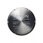 Nixon 51-30 Chronograph Black Dial Brown Leather Strap Watch for Men - A124-019